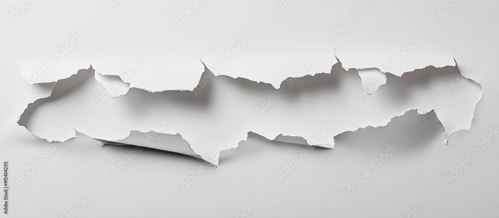 Fototapete ripped section of paper. with copy space image. place for adding text or design