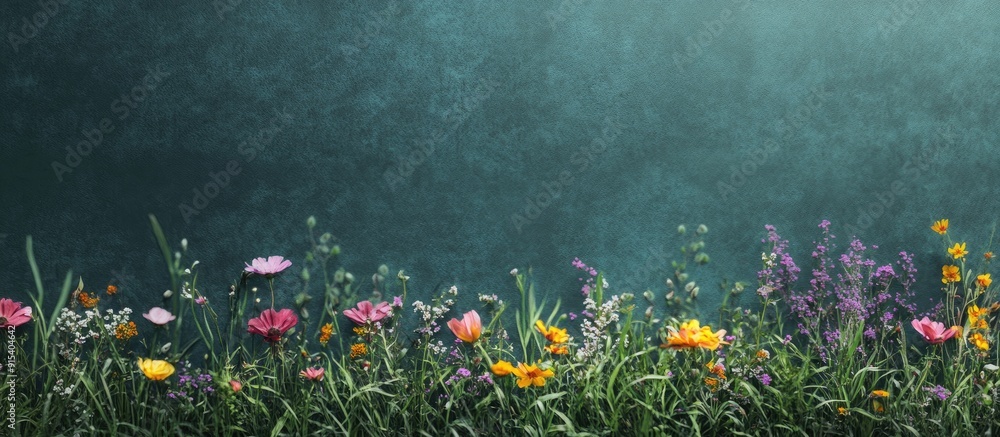 Leinwandbilder wildflowers. with copy space image. place for adding text or design