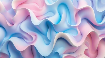 Obraz premium An abstract composition of flowing pastel colors in blue and pink that creates an inviting, textured surface