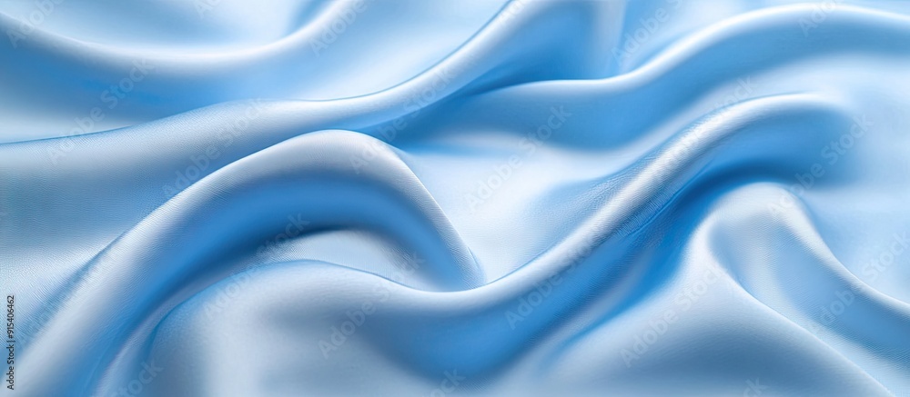 Aufkleber Light blue velvet fabric texture serves as the background An empty light blue fabric background made of soft and smooth textile material Space is available for text. with copy space image
