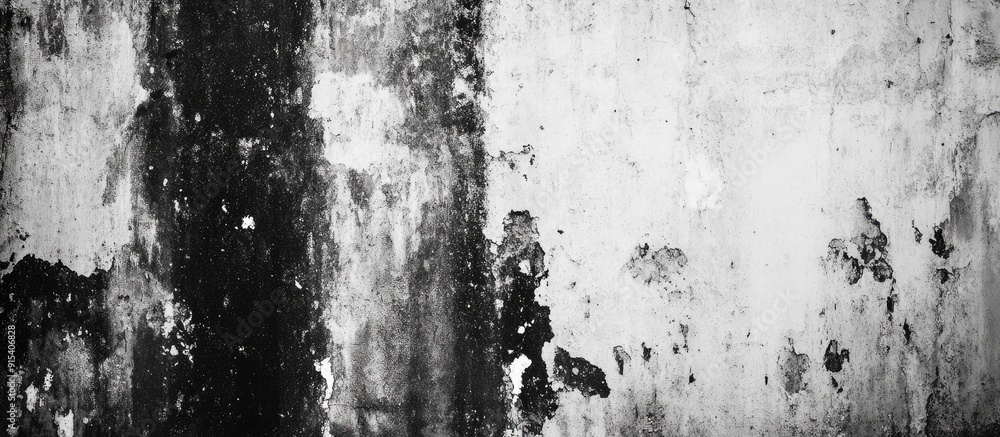 Poster black and white grunge urban texture featuring copy space abstract surface dust and a rough dirty wa