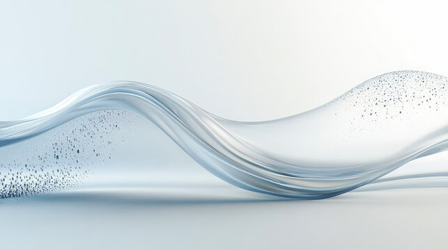 Contemplate the fluid wave of particles in this abstract representation of the flow and dynamism present in our ever-changing existence.