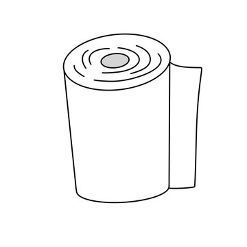 recommend clip art: A roll of toilet paper is shown in a white background