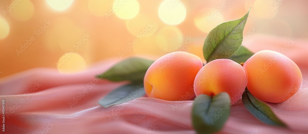 Poster apricot. with copy space image. place for adding text or design
