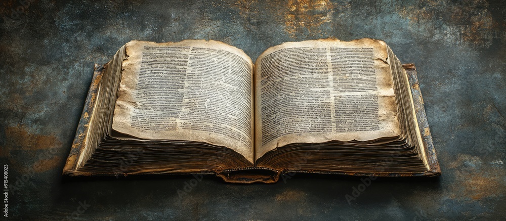 Poster Grunge empty book with copyspace isolated with a clipping path