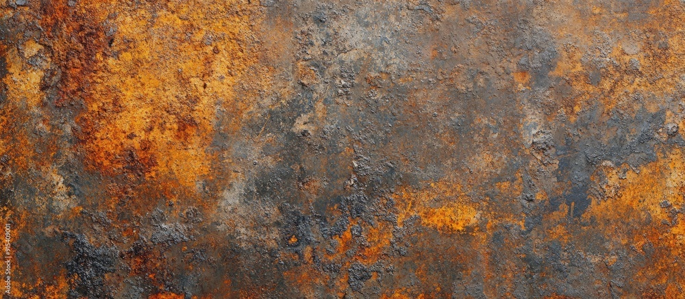 Aufkleber Close up of a zinc background and texture pattern of an old rusty sheet. with copy space image. Place for adding text or design