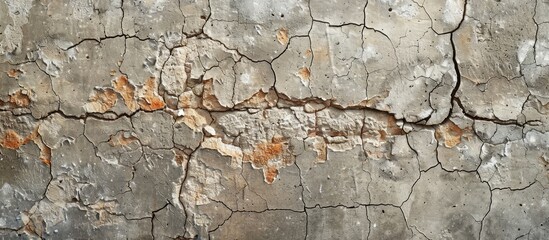 Fototapeta premium Weathered retro concrete wall texture Design template for copyspace