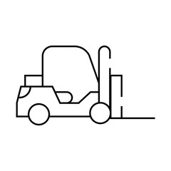 forklift car line icon vector. forklift car sign. isolated contour symbol black illustration