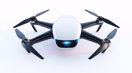 A quadcopter on a white background