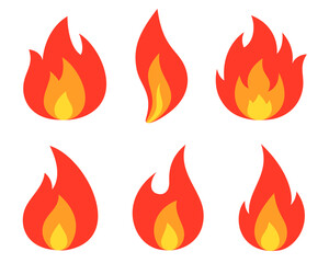 fire icon vector. symbol, sign.
