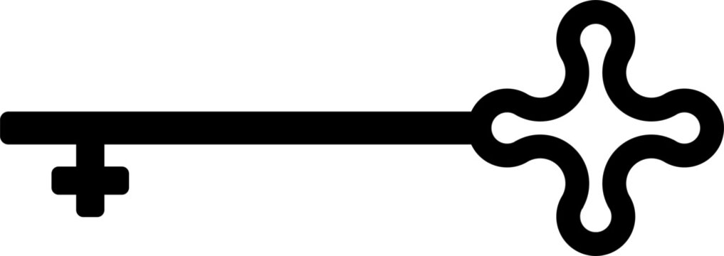 ancient key vector. object, symbol, vintage