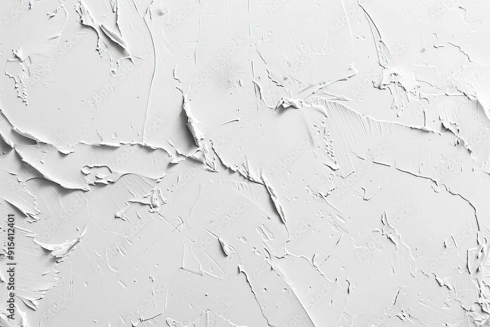 Wall mural minimalistic white background with faint, random splashes of light grey for texture
