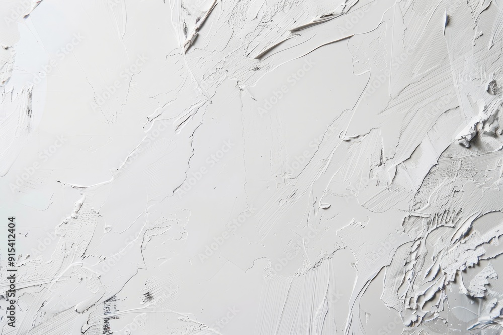 Wall mural minimalistic white background with faint, random splashes of light grey for texture
