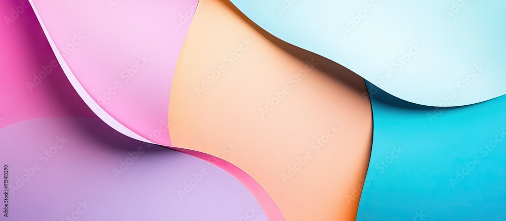 Leinwandbilder Abstract pastel colored paper texture minimalist background Minimal geometric shapes and lines in soft colors. with copy space image. Place for adding text or design