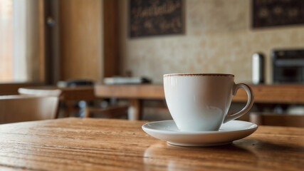 Steaming Cup of Coffee on a Table with Rustic Charm, Warm Ambiance, and Cozy Atmosphere for Comforting and Inviting Visuals

