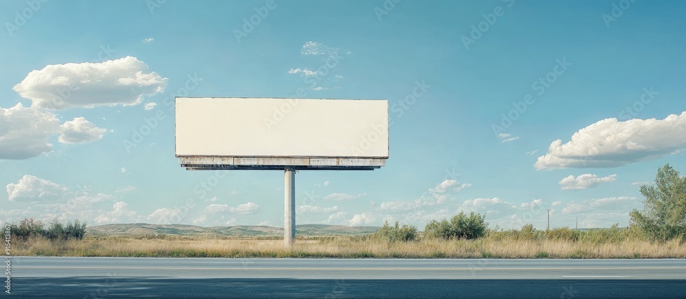 Aufkleber large billboard along the road. with copy space image. place for adding text or design