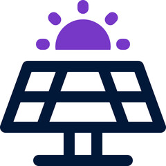 solar panel icon. vector dual tone icon for your website, mobile, presentation, and logo design.