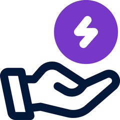 solar energy icon. vector dual tone icon for your website, mobile, presentation, and logo design.