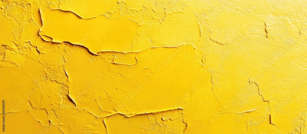 Aufkleber Yellow abstract wall background featuring textures in various shades of lemon yellow. with copy space image. Place for adding text or design