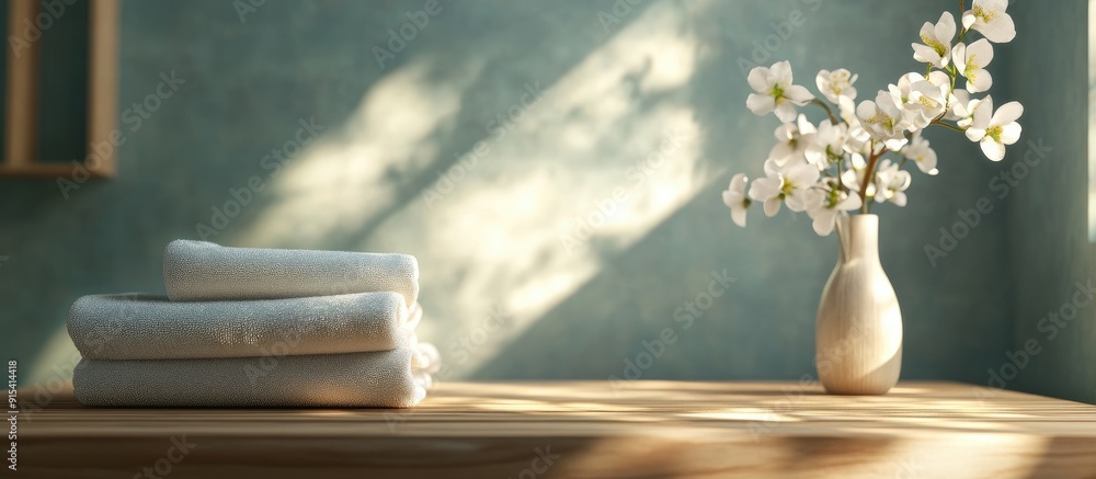 Aufkleber spa still life. with copy space image. place for adding text or design