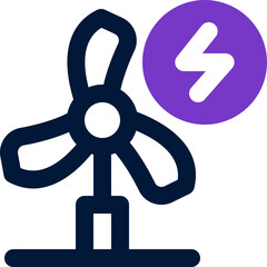 wind power icon. vector dual tone icon for your website, mobile, presentation, and logo design.
