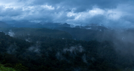 fog in the mountains