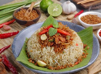Nasi Goreng, Indonesian Fried Rice, is a flavorful dish made with cooked rice stir-fried