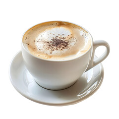Cappuccino, in cute container, popular beverage, photograph