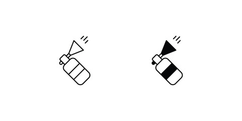 air horn  set icon with white background vector stock illustration