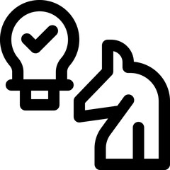 Obraz premium strategy management icon. vector line icon for your website, mobile, presentation, and logo design.