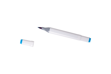 Alcohol marker, blue, isolate without background.