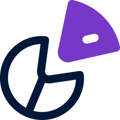 pie chart icon. vector dual tone icon for your website, mobile, presentation, and logo design.