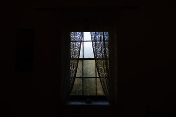 window in a village house