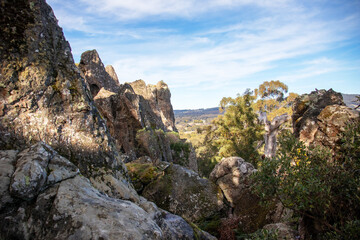 view from the cliffs to the ground