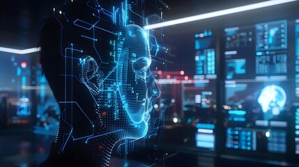 Fototapeta premium Secure Digital Twin Technology for Intelligent Data driven Automation and Visualization