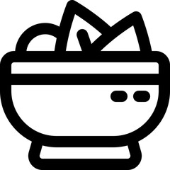 salad icon. vector line icon for your website, mobile, presentation, and logo design.