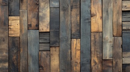 Rustic 3D wooden texture background with weathered planks and grain details, natural and earthy design