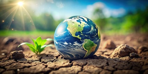 Biodegradable polymer breaking down into earth absorption , sustainability