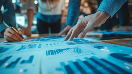 Obraz premium Data analysts analyze, manage, and drive sales performance in order to maximize sales potential and team capabilities