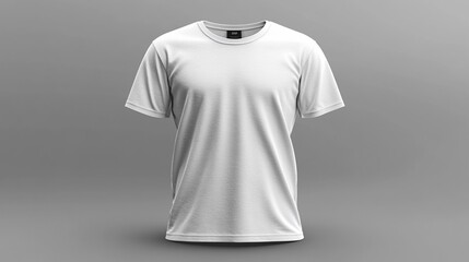 White blank t-shirt mockup front and back views, ideal for apparel design and clothing templates, isolated on transparent background, Generative AI