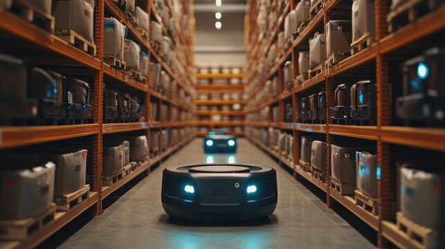 Automated Warehouse with Robot Delivery