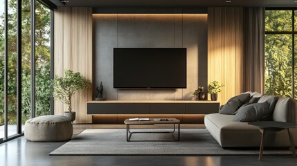 Modern Living Room with  Minimalist Interior Design
