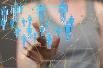 Abstract network of physical devices on the Internet using a network connection with statistics numbers 3d illustration