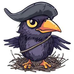  cartoon Crow's Nest, pirate style