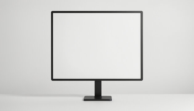 Ecran ordinateur pc mockup template blanc professionnel.