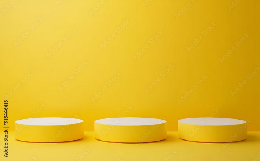 Poster display podium platform with 3d render abstract design for advertising and product presentations. mi