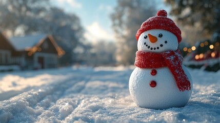 Various depictions of 3D snowmen, showcasing festive and cheerful designs, isolated on transparent background, Generative AI