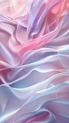 Obraz premium Swirling fabric textures blend soft pastel shades to create a calming and abstract visual effect