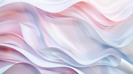 Obraz premium Gentle pastel colors blend seamlessly, forming a soft, flowing abstract design that evokes tranquility