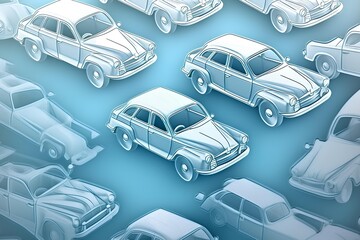 Naklejka premium set of cars made by midjourney